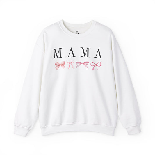 Pink Bow Mama Crewneck Sweatshirt